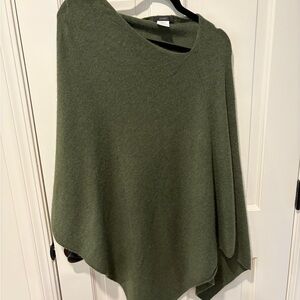 J.Crew Cashmere Blend Poncho – Olive Green – Worn Once